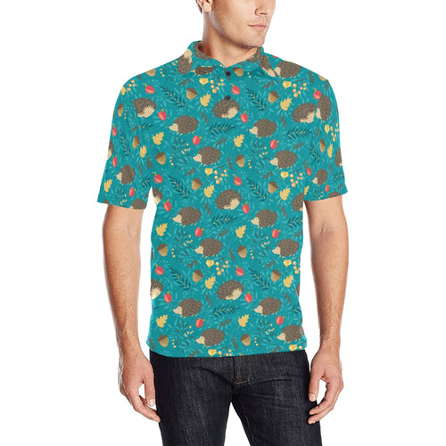Hedgehog Pattern Print Design 01 Men's All Over Print Polo Shirt
