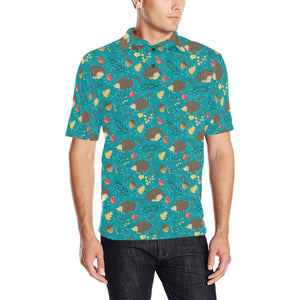 Hedgehog Pattern Print Design 01 Men's All Over Print Polo Shirt