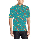 Hedgehog Pattern Print Design 01 Men's All Over Print Polo Shirt