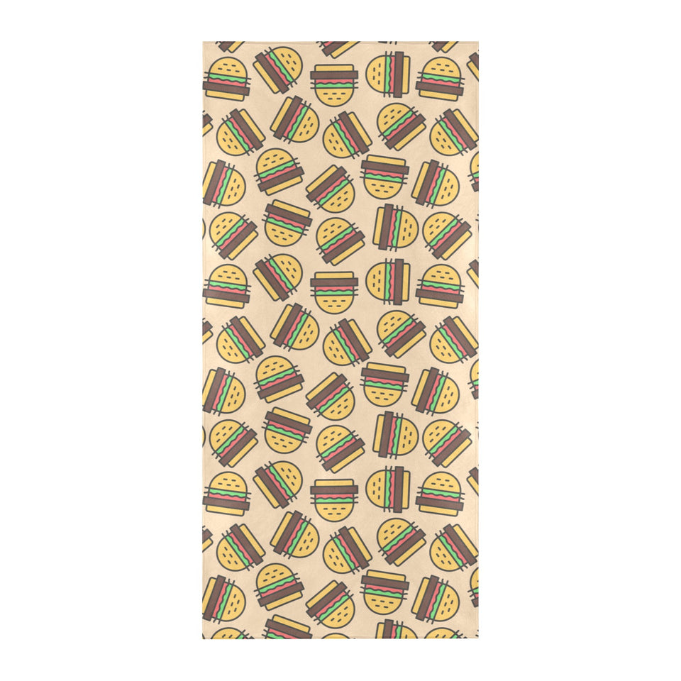 Hamburger Pattern Print Design 01 Beach Towel