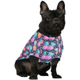Pineapples pattern zigzag background All Over Print Pet Dog Round Neck Fuzzy Shirt