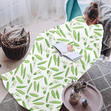 Green Peas Pattern Print Design 04 Blanket Robe with Sleeves