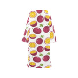 Passion fruit design pattern Blanket Robe with Sleeves