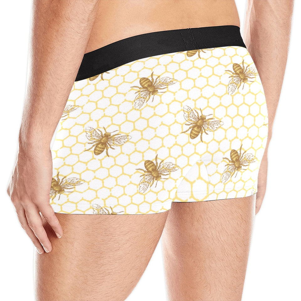 Bee honeycomb seamless design pattern Men's All Over Print Boxer Briefs Men's Underwear
