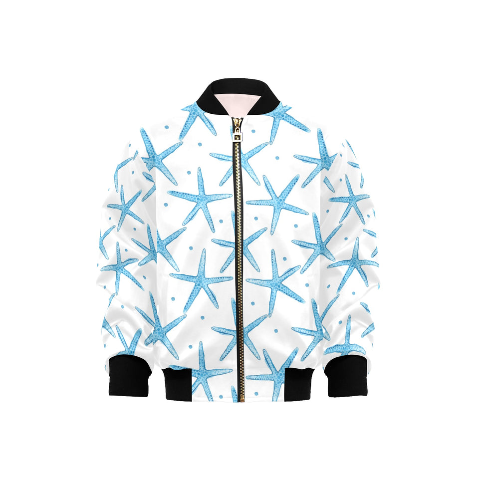 Watercolor starfish pattern Kids' Boys' Girls' Bomber Jacket