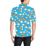 Rainbows Sky Clouds Pattern Men's All Over Print Polo Shirt