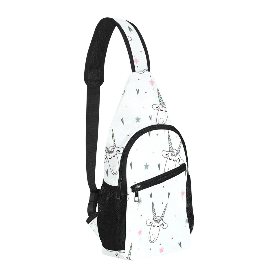 Cute goat design pattern All Over Print Chest Bag