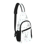 Cute goat design pattern All Over Print Chest Bag