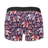 Elephant indian style ornament pattern Men's All Over Print Boxer Briefs Men's Underwear