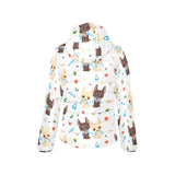 Cute Chihuahua dog pattern Women's Padded Hooded Jacket