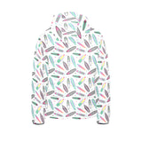 Surfboard Pattern Print Design 04 Kids' Boys' Girls' Padded Hooded Jacket