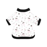 Poodle dog rose cake pattern All Over Print Pet Dog Round Neck Fuzzy Shirt