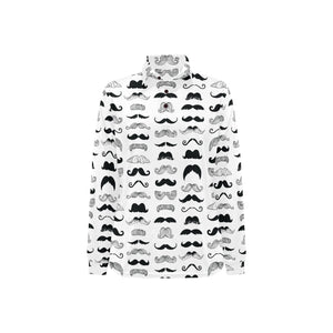 Mustache Beard Pattern Print Design 04 Women's Long Sleeve Polo Shirt