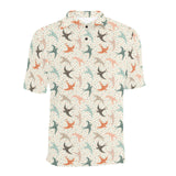 Swallow Pattern Print Design 02 Men's All Over Print Polo Shirt