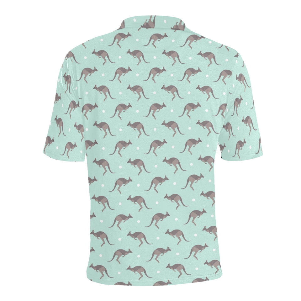 Kangaroo pattern background Men's All Over Print Polo Shirt