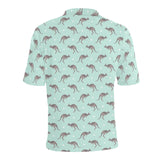 Kangaroo pattern background Men's All Over Print Polo Shirt