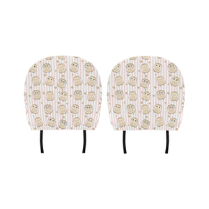 cute owl leaf Car Headrest Cover