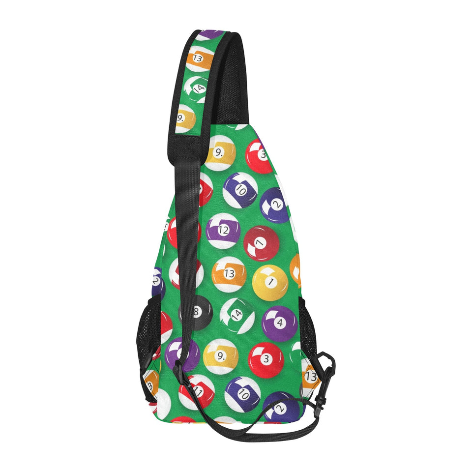 Billiard Ball Pattern Print Design 02 All Over Print Chest Bag