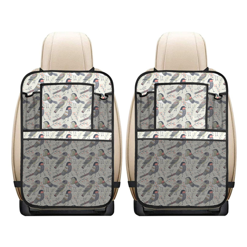 Pigeon Pattern Print Design 04 Car Seat Back Organizer