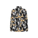 Billiard Ball Pattern Print Design 04 Women's Long Sleeve Polo Shirt