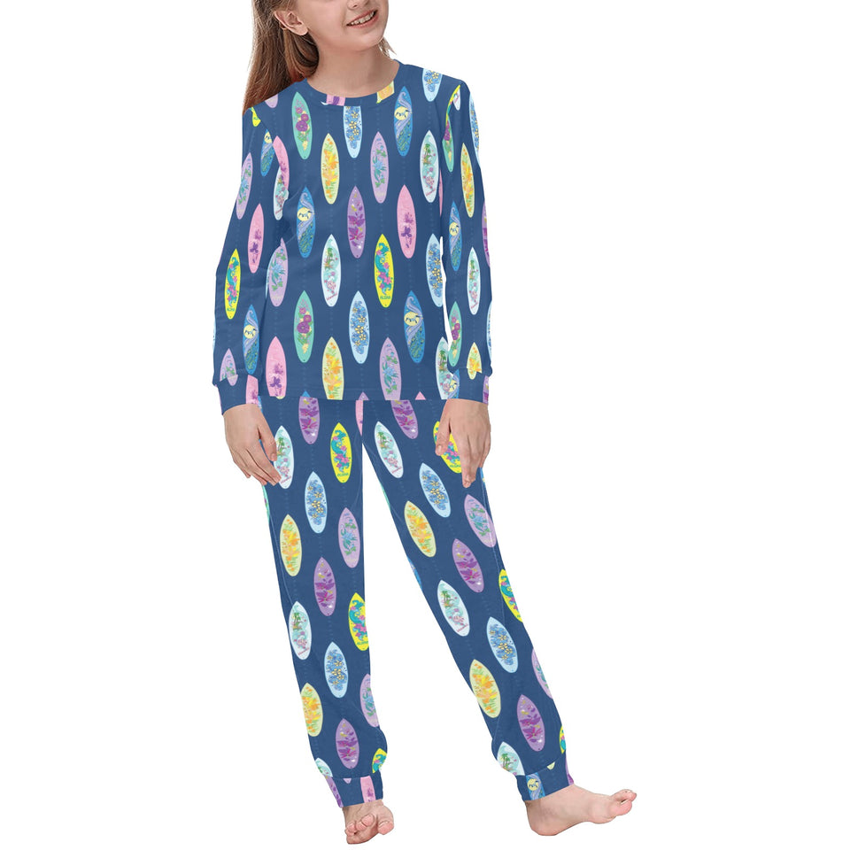 Surfboard Pattern Print Design 03 Kids' Boys' Girls' All Over Print Pajama Set