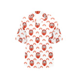 Daruma japanese wooden doll design pattern Women's All Over Print Hawaiian Shirt