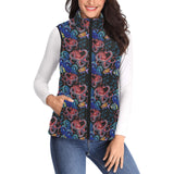 Octopus sea wave tropical fishe pattern Women's Padded Vest