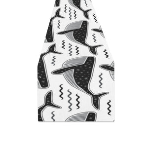 Black whale pattern Table Runner