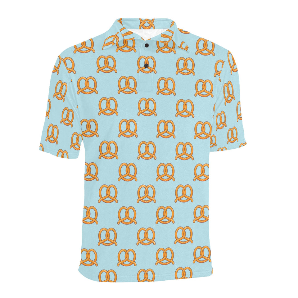 Pretzels Pattern Print Design 03 Men's All Over Print Polo Shirt
