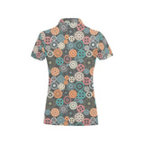 Gear Pattern Print Design 05 Women's All Over Print Polo Shirt