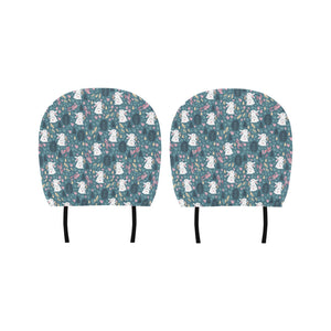 Cute rabbit pattern Car Headrest Cover