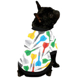 Darts Pattern Print Design 03 All Over Print Pet Dog Round Neck Fuzzy Shirt