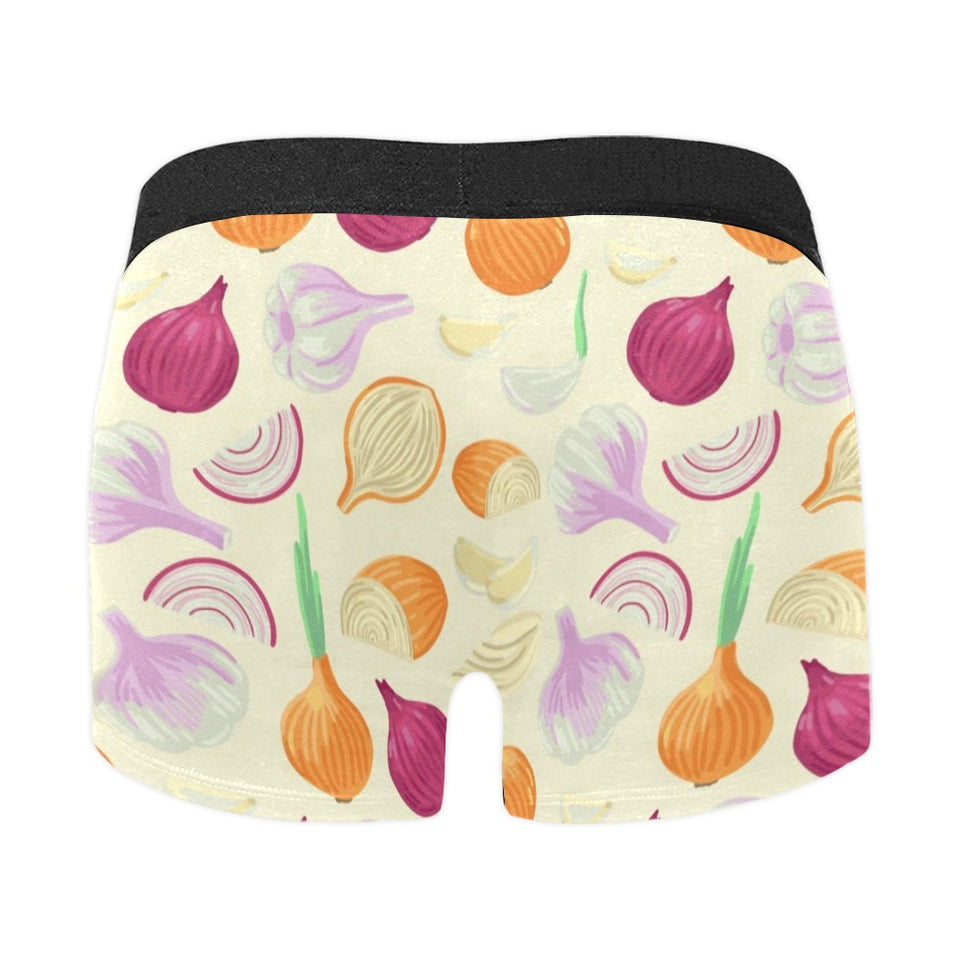 Onion garlic white red pattern Men's All Over Print Boxer Briefs Men's Underwear