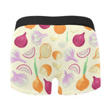 Onion garlic white red pattern Men's All Over Print Boxer Briefs Men's Underwear