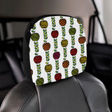 colorful apples leave zebra stripe Car Headrest Cover