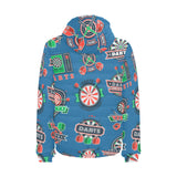 Darts Pattern Print Design 02 Men's Padded Hooded Jacket