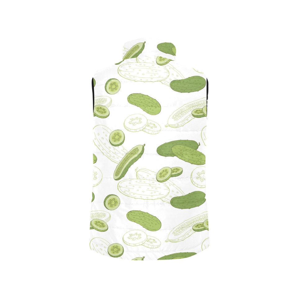 Cucumber sketch pattern Women's Padded Vest