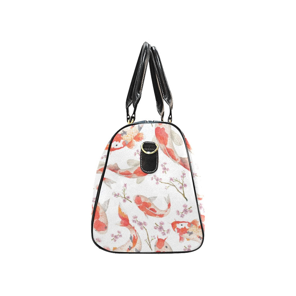 Watercolor Koi Fish Carp Fish pattern Travel Bag