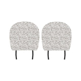 cacao beans leaves pattern Car Headrest Cover