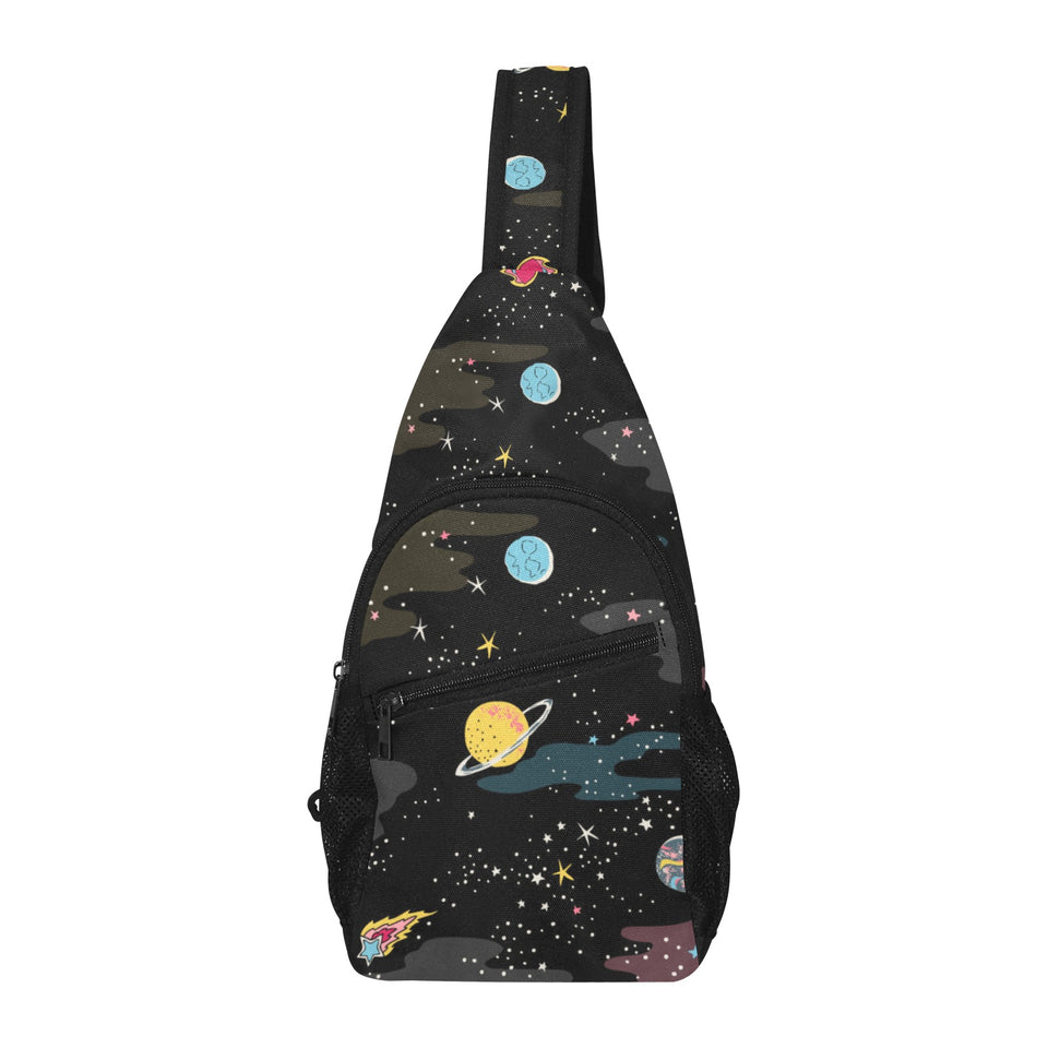 space pattern All Over Print Chest Bag