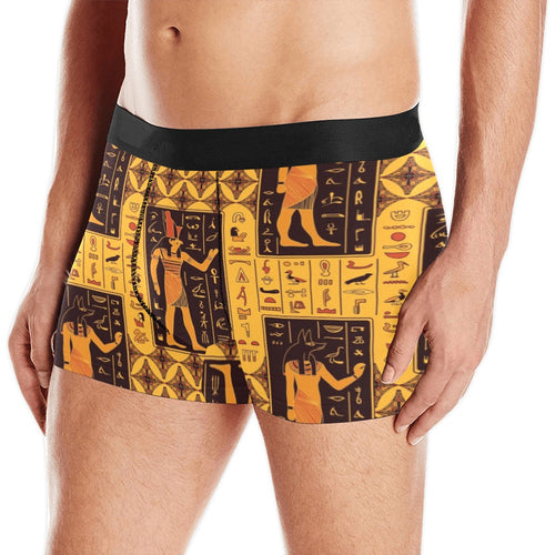 Egypt Hieroglyphics Pattern Print Design 05 Men's All Over Print Boxer Briefs Men's Underwear