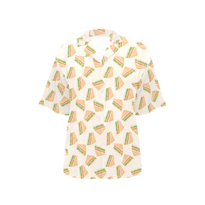 Sandwich Pattern Print Design 01 Women's All Over Print Hawaiian Shirt
