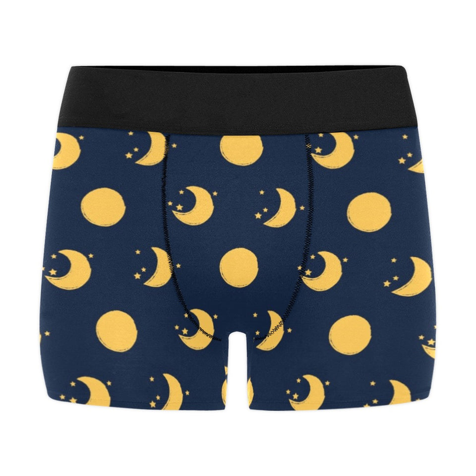 Moon star pattern Men's All Over Print Boxer Briefs Men's Underwear