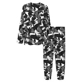 Crow illustration pattern Women's All Over Print Pajama Set
