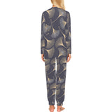 Gold ginkgo leaves Women's All Over Print Pajama Set