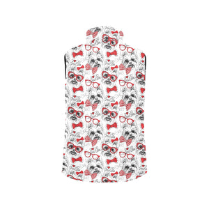 Yorkshire Terrier Pattern Print Design 04 Women's Padded Vest