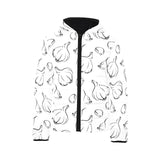 Garlic pattern black white Kids' Boys' Girls' Padded Hooded Jacket