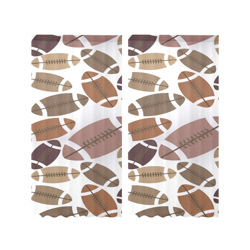 American football ball pattern Gauze Curtain