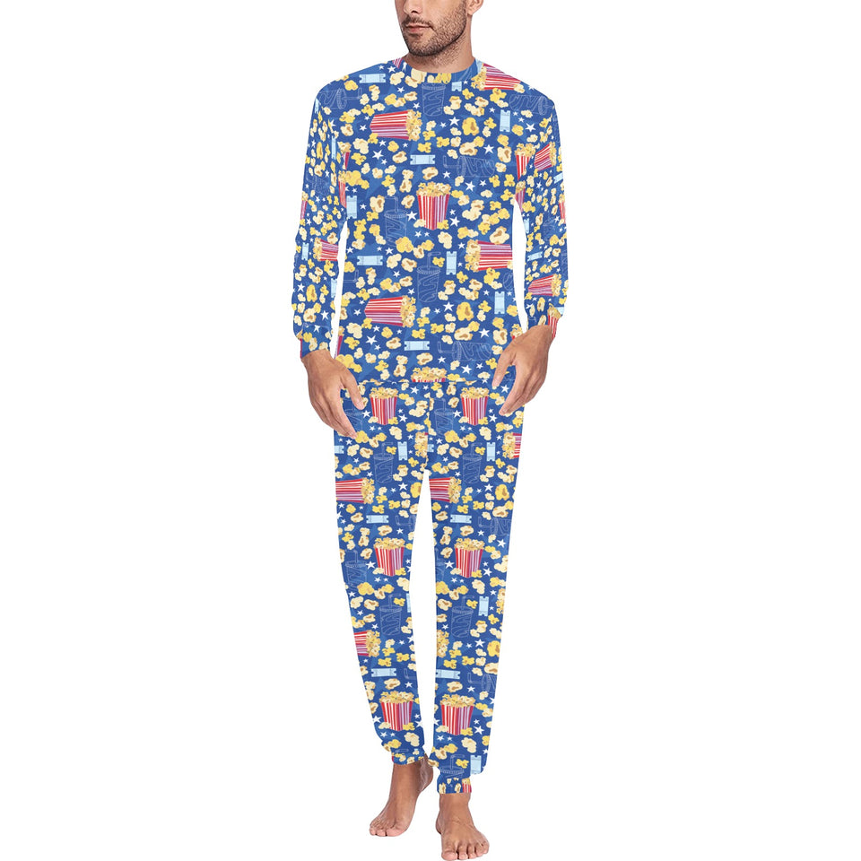 Popcorn Pattern Print Design 01 Men's All Over Print Pajama