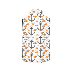 Clown Fish Pattern Print Design 02 Men's Padded Vest